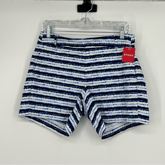 SPANX Sunshine Short 4” Tie Dye Blue L - Picture 1 of 4